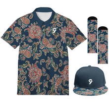Load image into Gallery viewer, Navy Paisley Golf Set